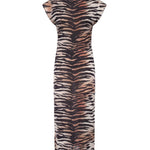 Abito midi a tubino con stampa animalier 106371 A356ZC8 PINKO 
