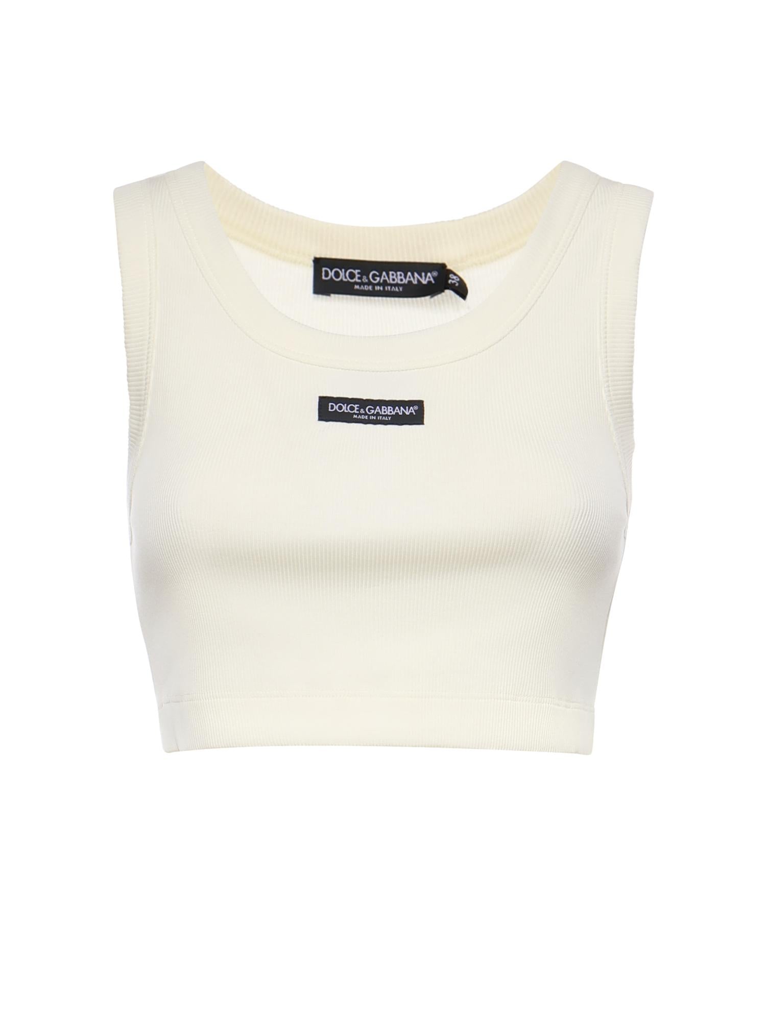 Canotta cropped a costine F8W40T FU7AVW0001 DOLCE & GABBANA 
