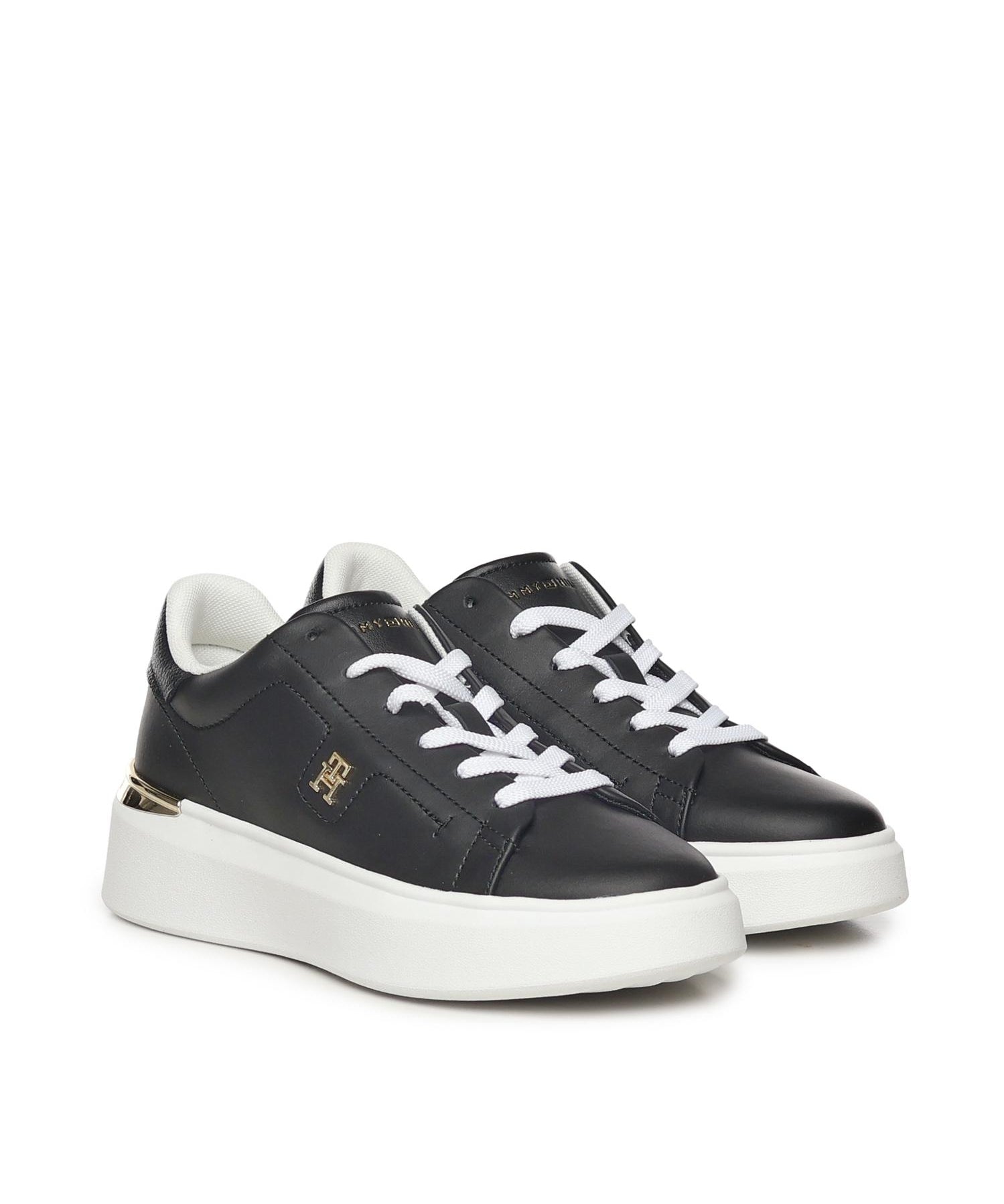 Sneakers in pelle con monogramma<BR/> FW0FW08631 BDS TOMMY HILFIGER 