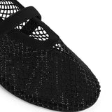 Ballerine in rete con strass AA3A029A023 999 ALAIA 