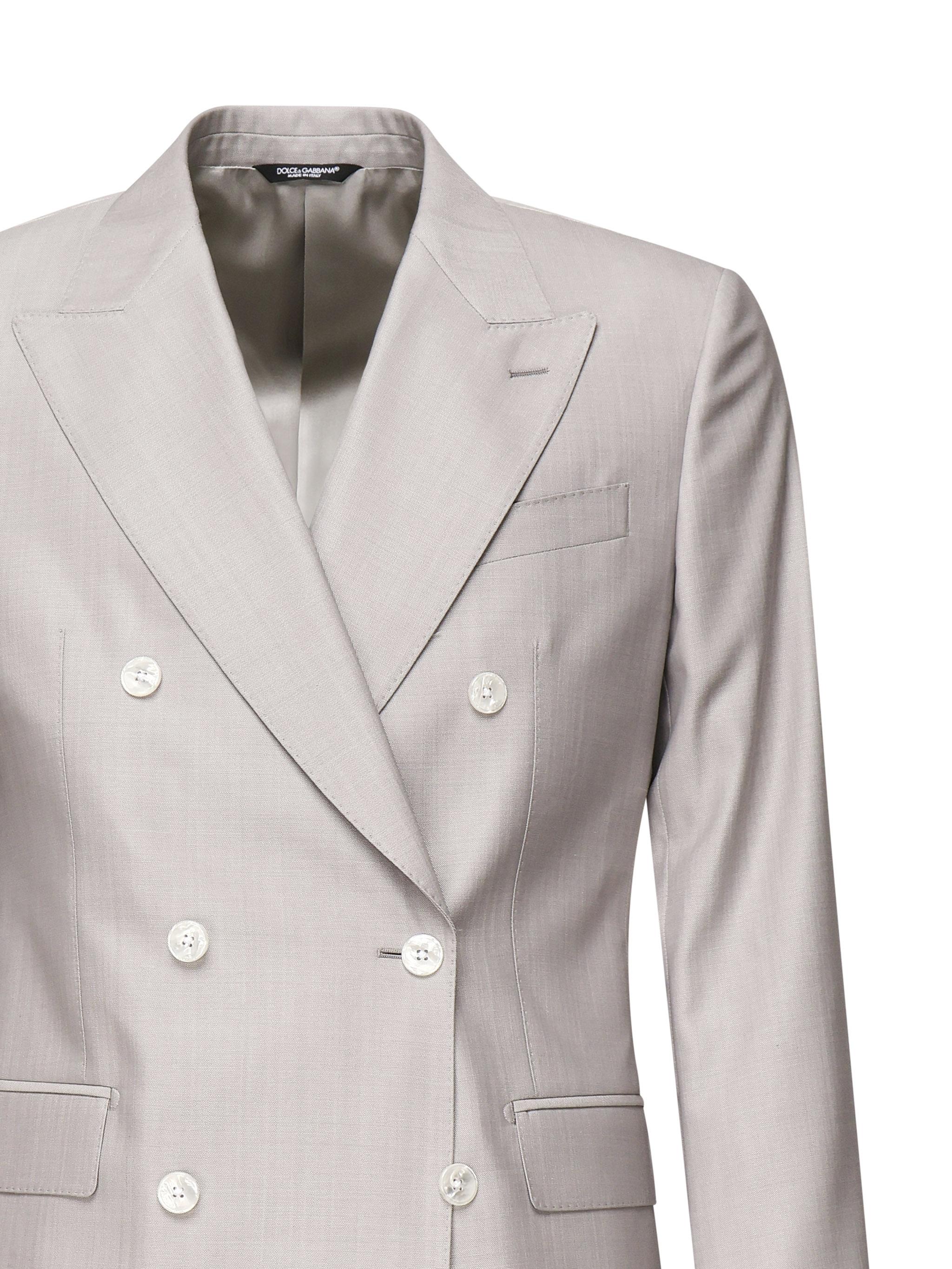 Abito decostruito doppiopetto in lana e seta<BR/> GK021T FU3H1F0372 DOLCE & GABBANA 