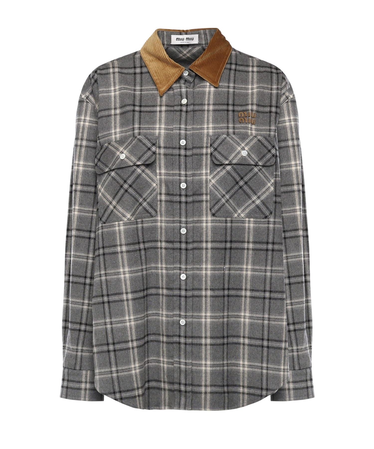 Camicia in flanella check MK2010 1807F0480 MIU MIU 
