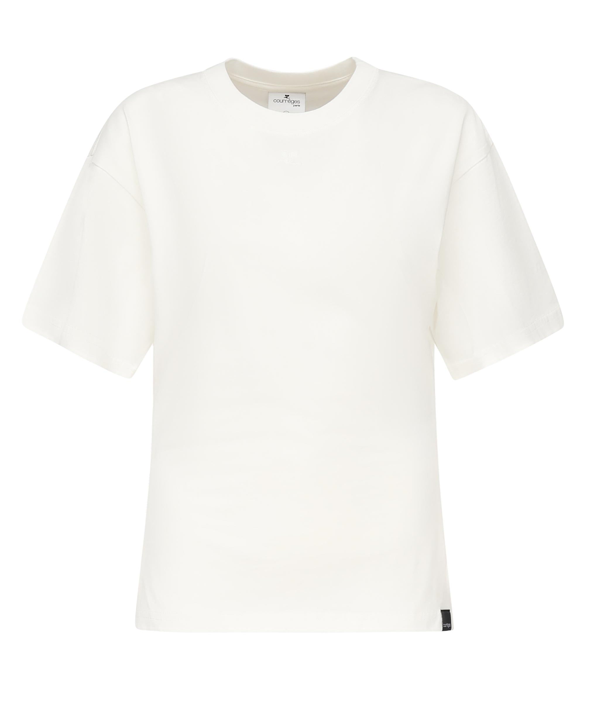 T-shirt con logo 125JTS168JS0107 0001 COURREGES 