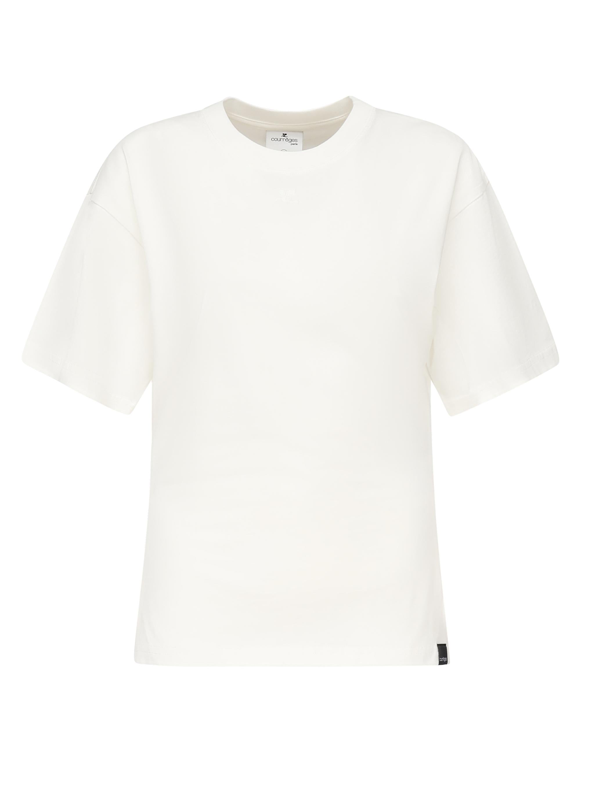 T-shirt con logo 125JTS168JS0107 0001 COURREGES 