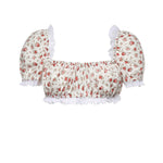 Top in popeline stampa Roselline F7BG2T HS5UBHA5XJ DOLCE & GABBANA 