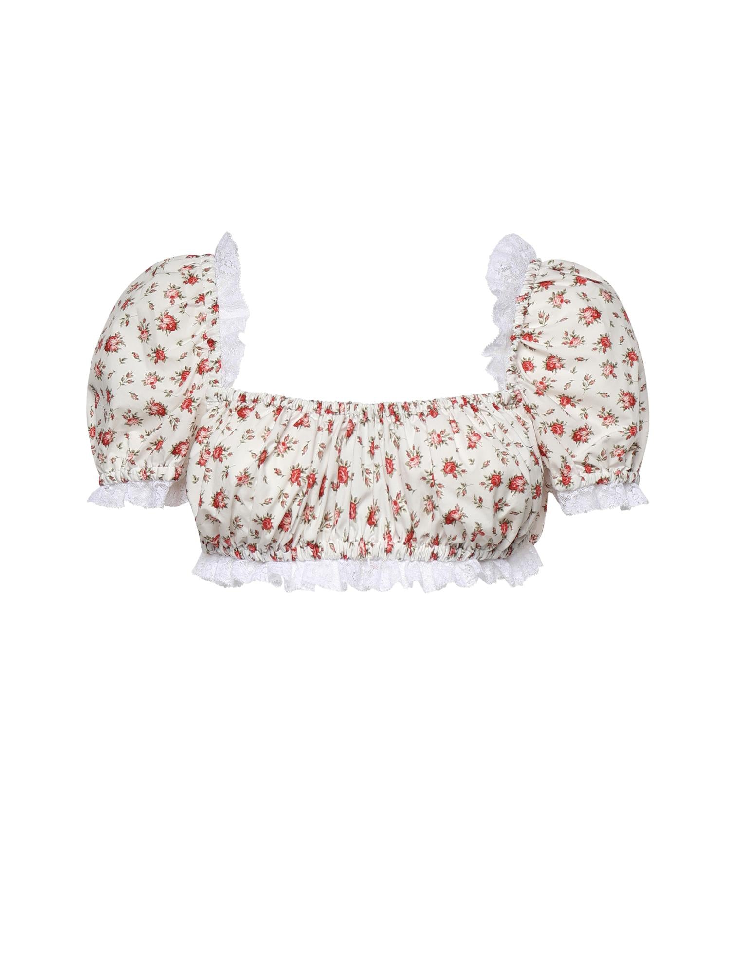 Top in popeline stampa Roselline F7BG2T HS5UBHA5XJ DOLCE & GABBANA 