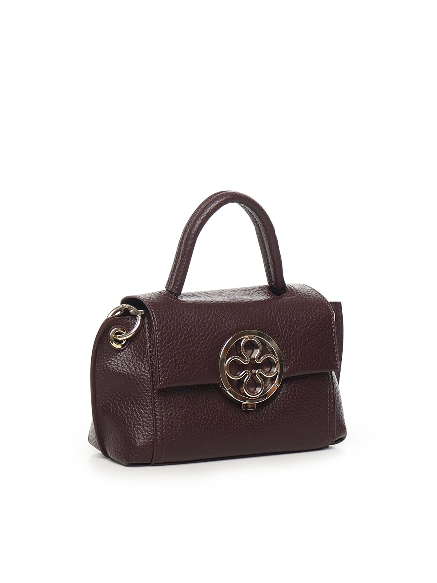 Borsa a mano Federica V small<BR/> 73BS9ER02 FEDERICA VBORDEAUX V° 73 