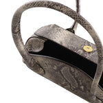 Borsa a spalla Oyster in pelle OYSTER SHOULDER BAG MINI ASH SNAKER YUZEFI 