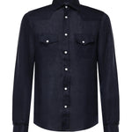 Camicia Savoy in lino SAVOY BLU GALIANO 