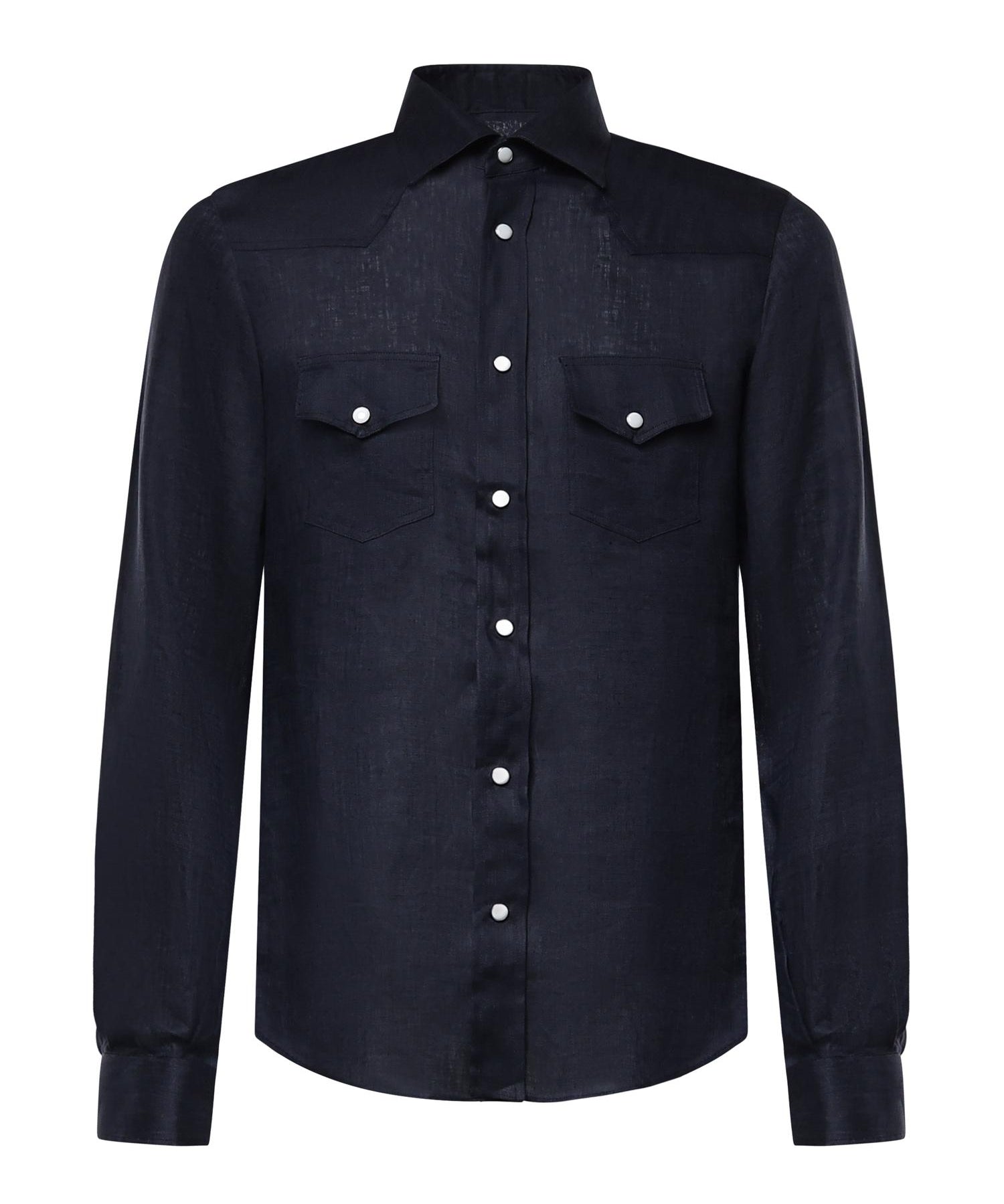 Camicia Savoy in lino SAVOY BLU GALIANO 