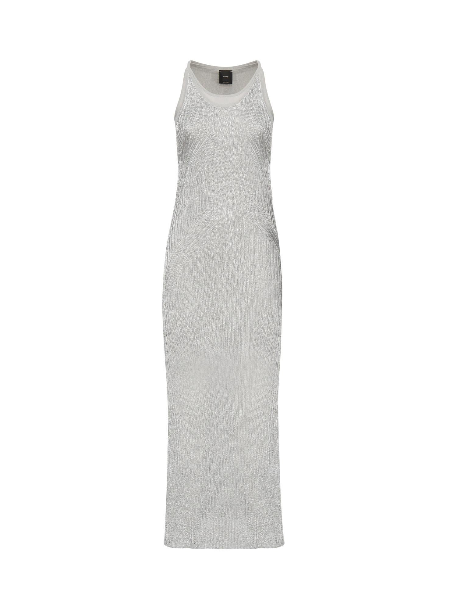 Vestito smanicato in maglia metallizzata 105146 A2LOI12 PINKO 
