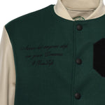 Bomber Varsity in nappa e tessuto VARSITY NAPPAVERDE GIULIANO GALIANO 