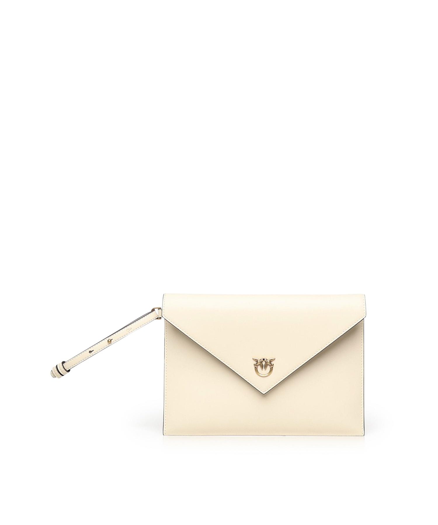 Pochette a mano in pelle con logo 104820 A0F1Z14Q PINKO 