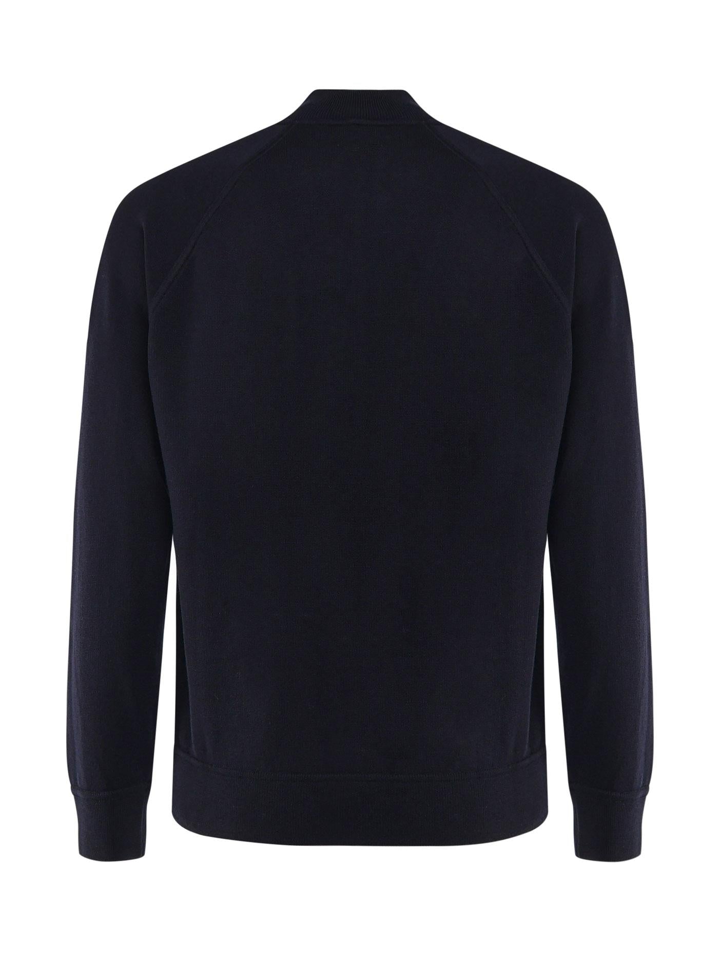 Felpa con zip in lana<BR/> 14803 57133598 GALIANO 