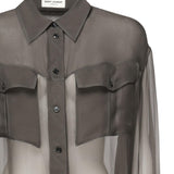 Camicia in chiffon trasparente 788262 Y065W3261 SAINT LAURENT 