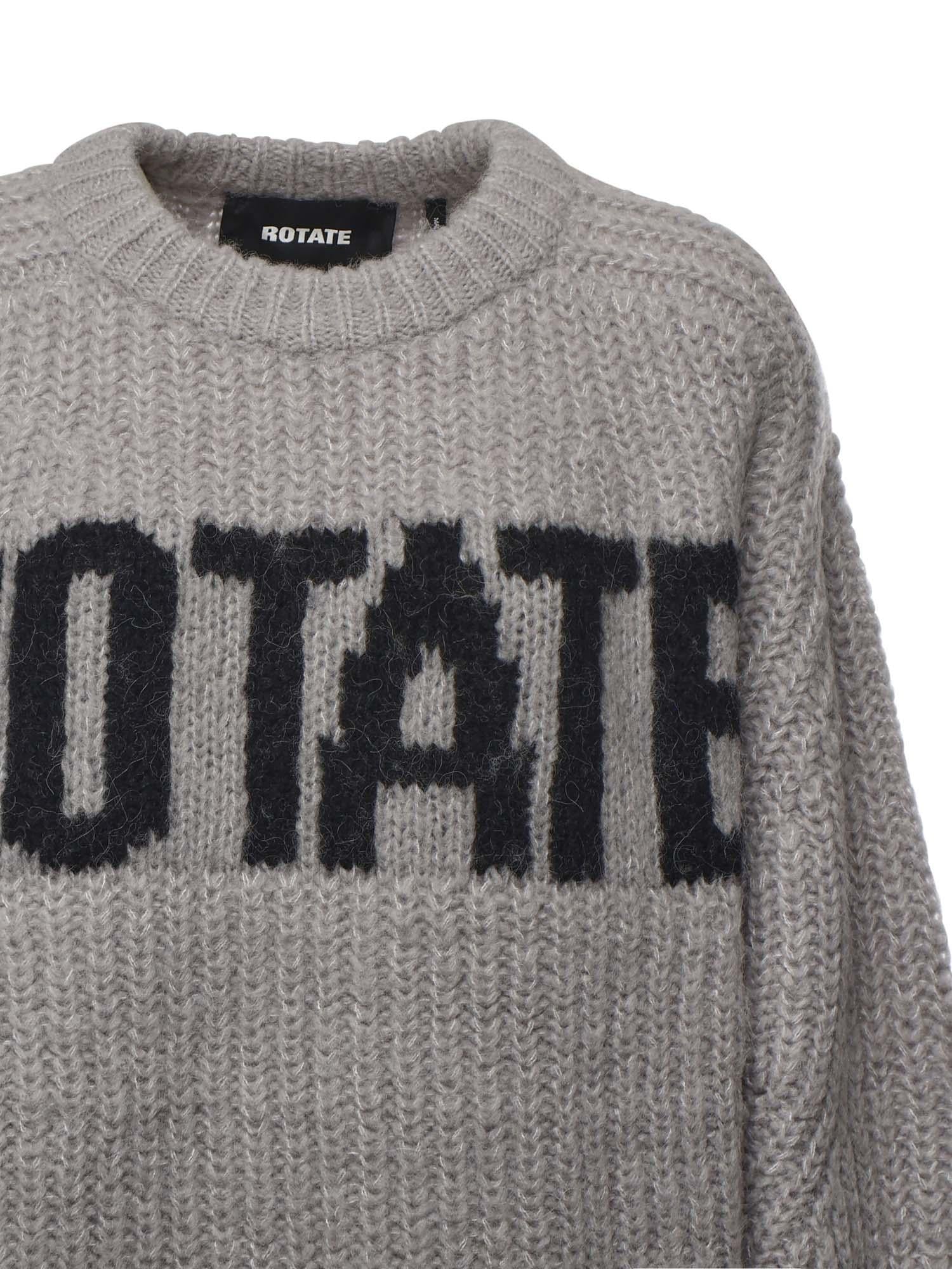 Maglione in misto lana con logo lavorato a maglia 114641 039 ROTATE 
