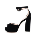 Sandali Platform in velluto RVW57242950CFE B999 ROGER VIVIER 