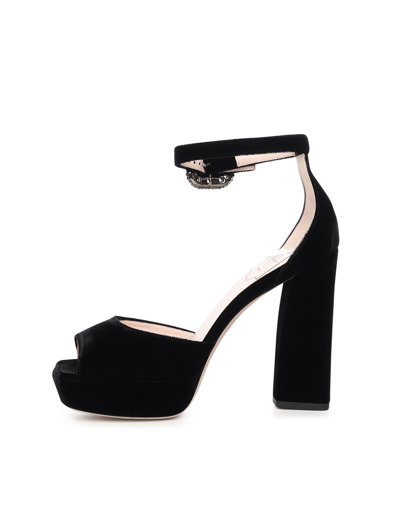 Sandali Platform in velluto RVW57242950CFE B999 ROGER VIVIER 