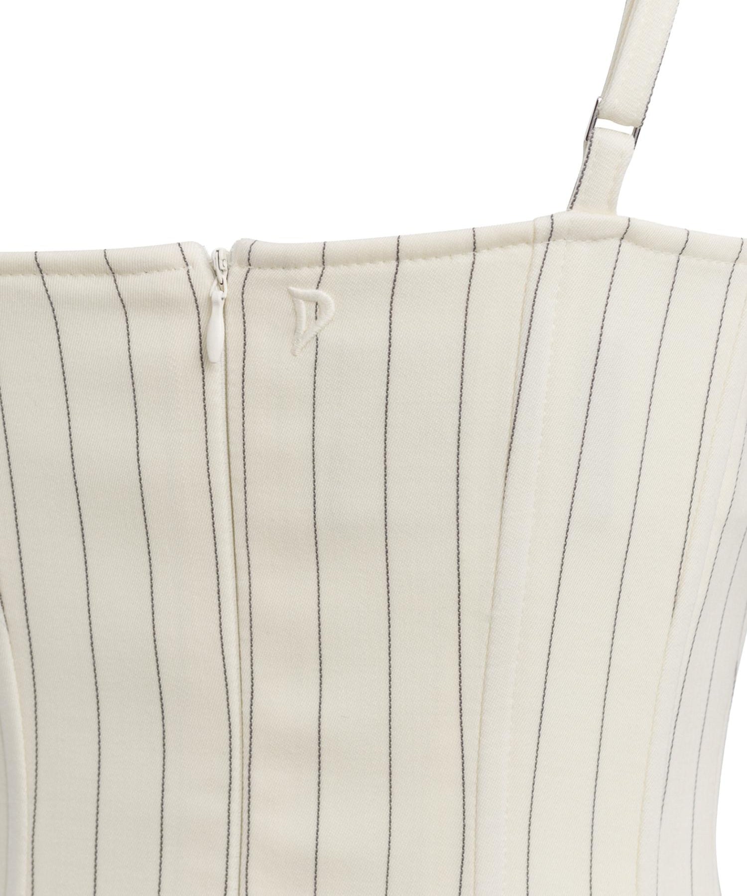 Miniabito bustier in fresco di lana gessato DA571 ES0080D001 DONDUP 