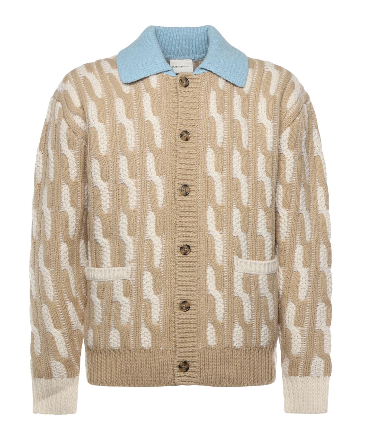 Cardigan "Le Cardigan Torsades" in lana ICA157WO018 OW Drôle de Monsieur 
