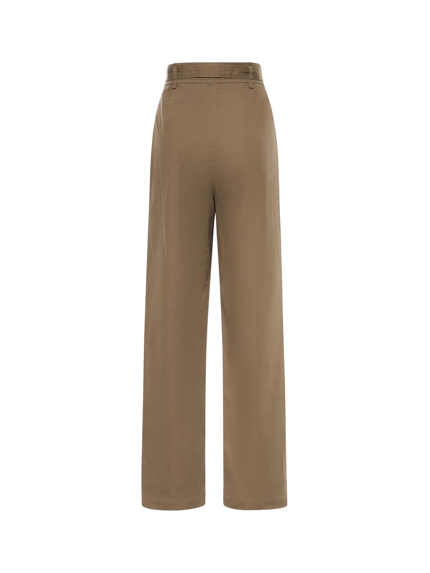 Pantalone a vita alta in cotone 836553 YZ9CV2412 SAINT LAURENT 