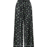Pantaloni in twill stampa Roselline e mughetti FTDKTT IS13GHX6CB DOLCE & GABBANA 