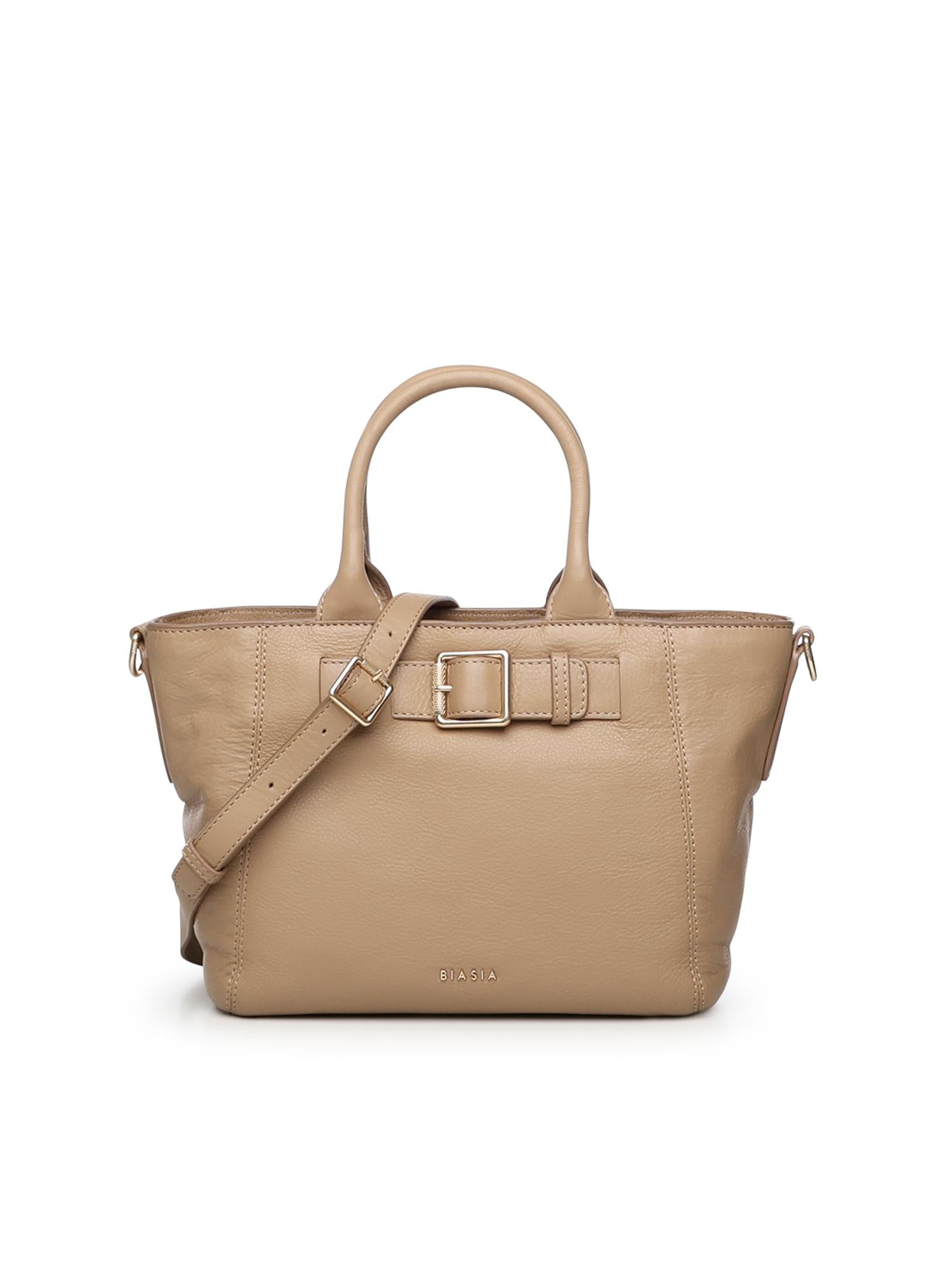 Borsa a mano in pelle BIBP9EC02 CAMEL BIASIA 
