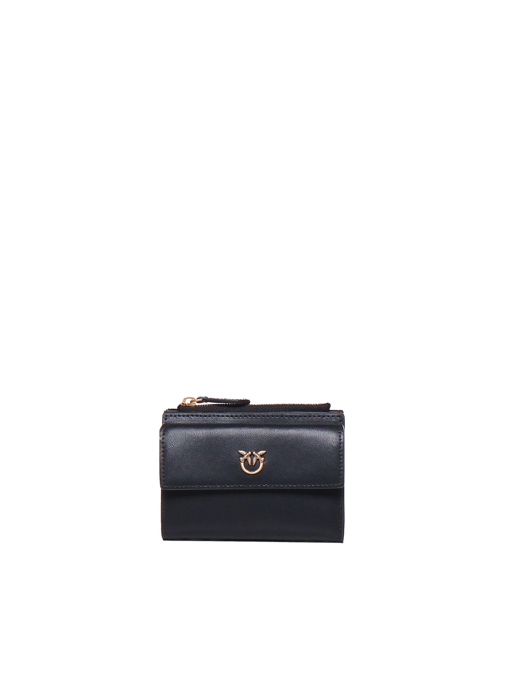 Portafoglio compatto in pelle 103612 A0F1Z99Q PINKO 