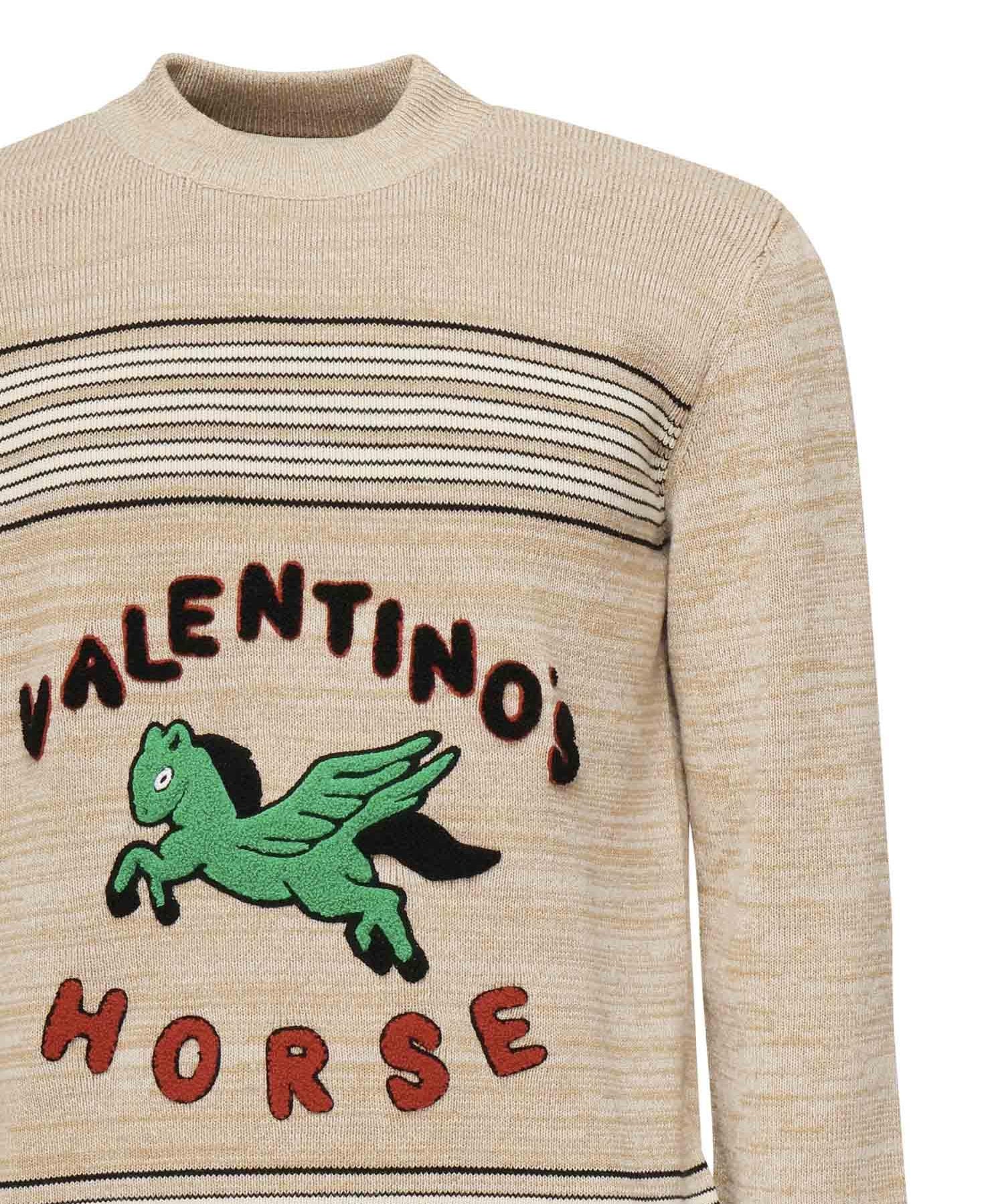 Pullover in lana e cotone con logo 7V3KC34E B27DRY VALENTINO GARAVANI 