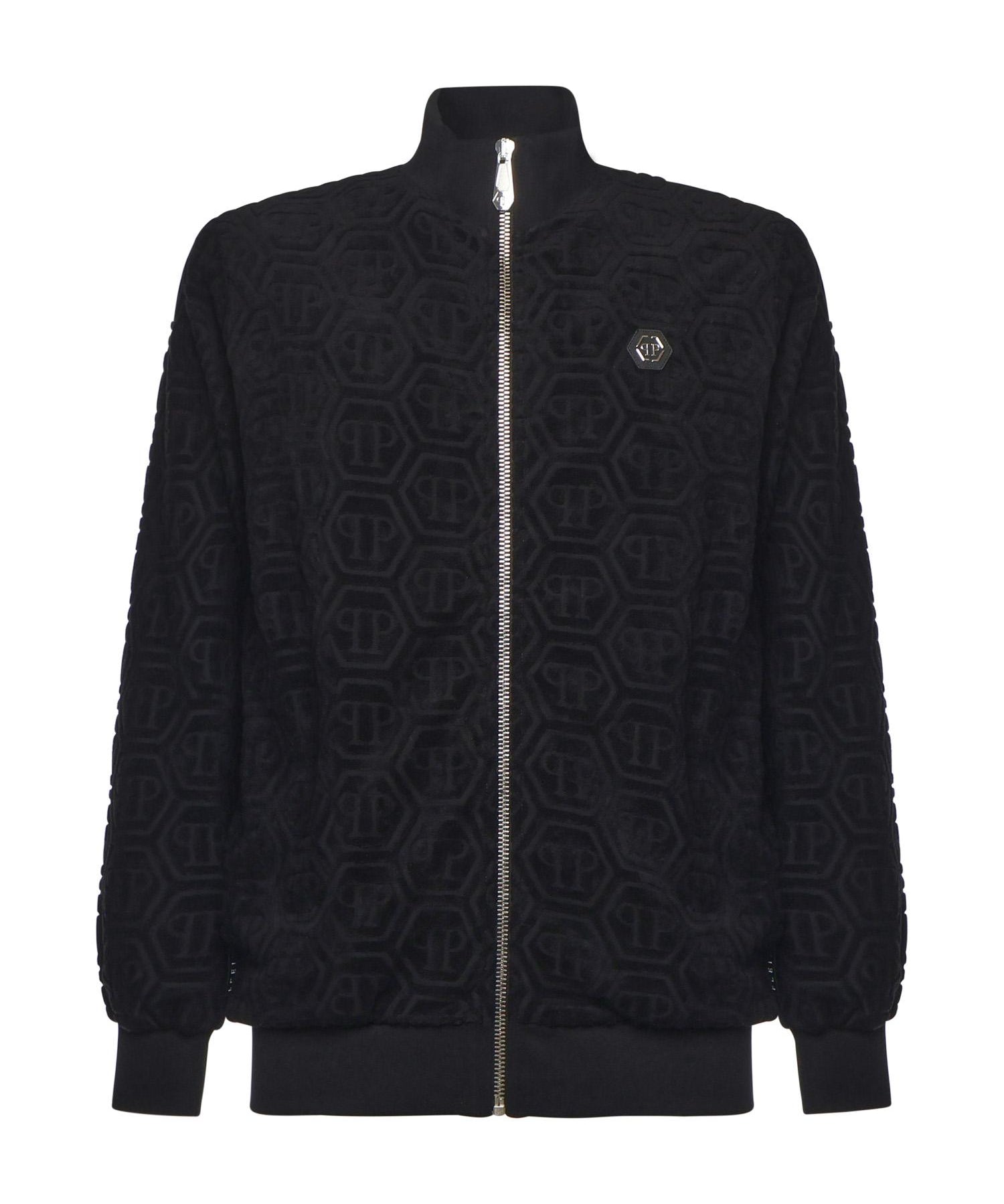 Giacca da tuta jacquard con monogramma FAECMJB3769 PTE021N02 PHILIPP PLEIN 