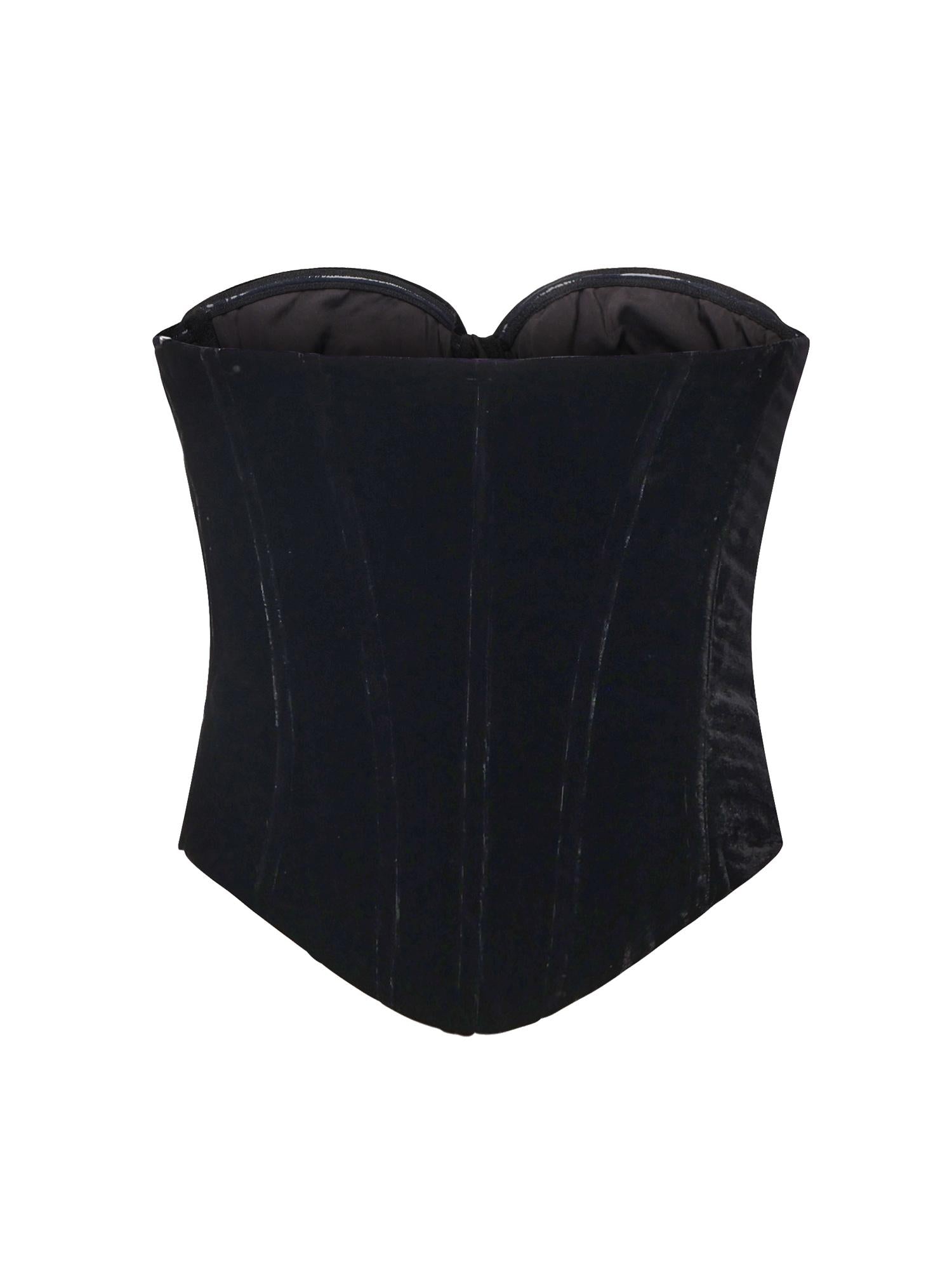 Top bustier in velluto 115256 100 ROTATE 
