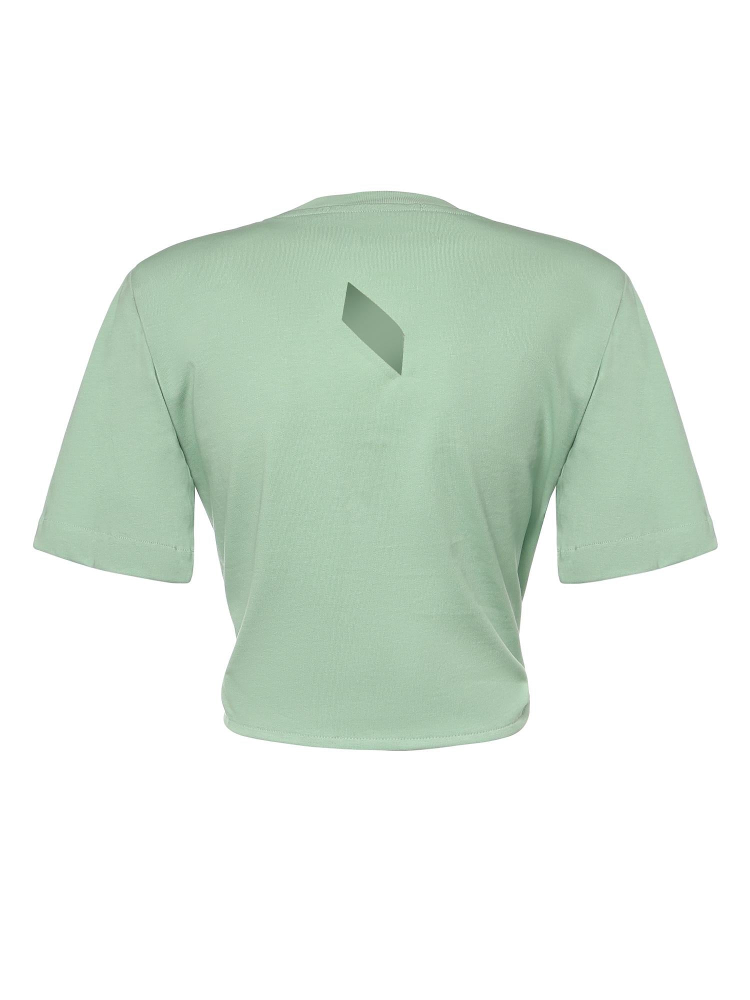 T-shirt cropped in cotone 26SSNTP-0002 MENTA NINEMINUTES 