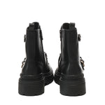 Anfibi in pelle con logo<BR/> SD0407 P087Z99 PINKO 