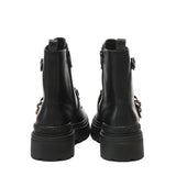 Anfibi in pelle con logo<BR/> SD0407 P087Z99 PINKO 