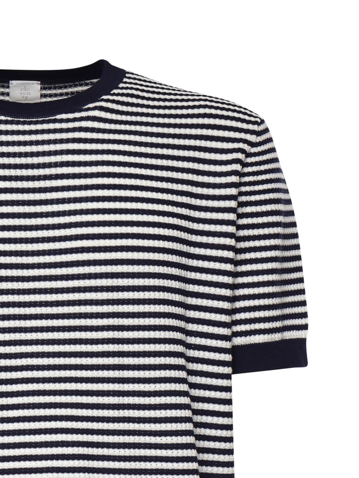 T-shirt a righe in cotone<BR/> M76MAGM57MAG0M037 11-01 ELEVENTY 