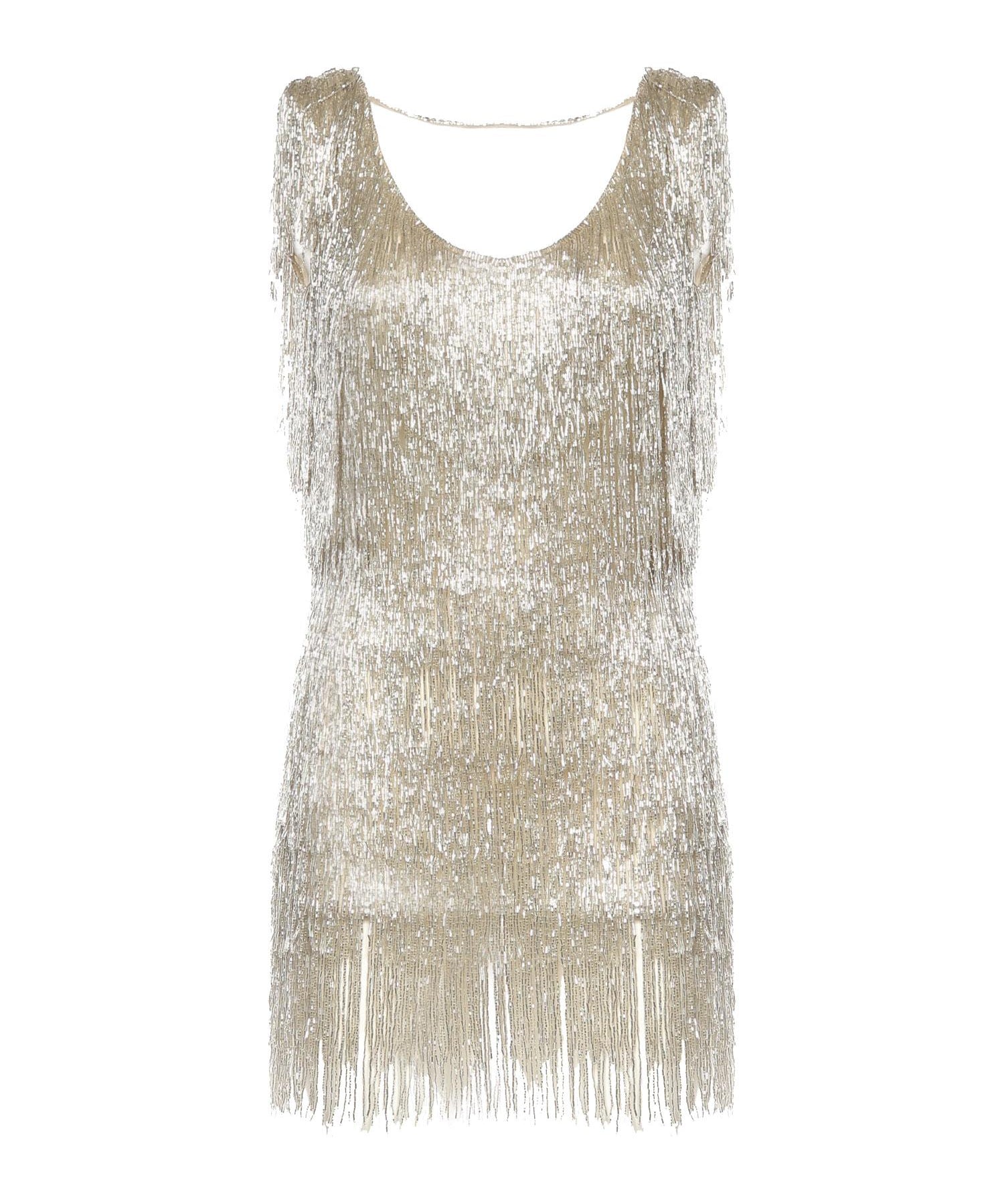 Miniabito Daisy con perline e frange GLSS26DR05  GALIA LAHAV 