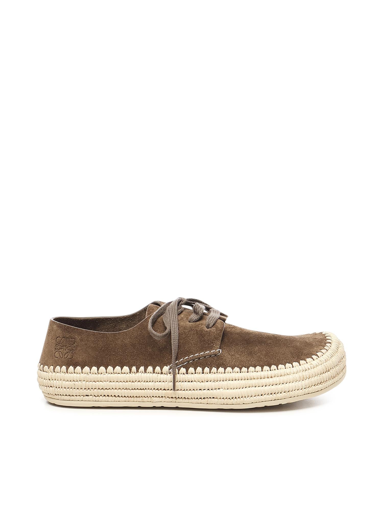 Stringate Rio in pelle scamosciata e rafia M526284X01 3170 LOEWE 