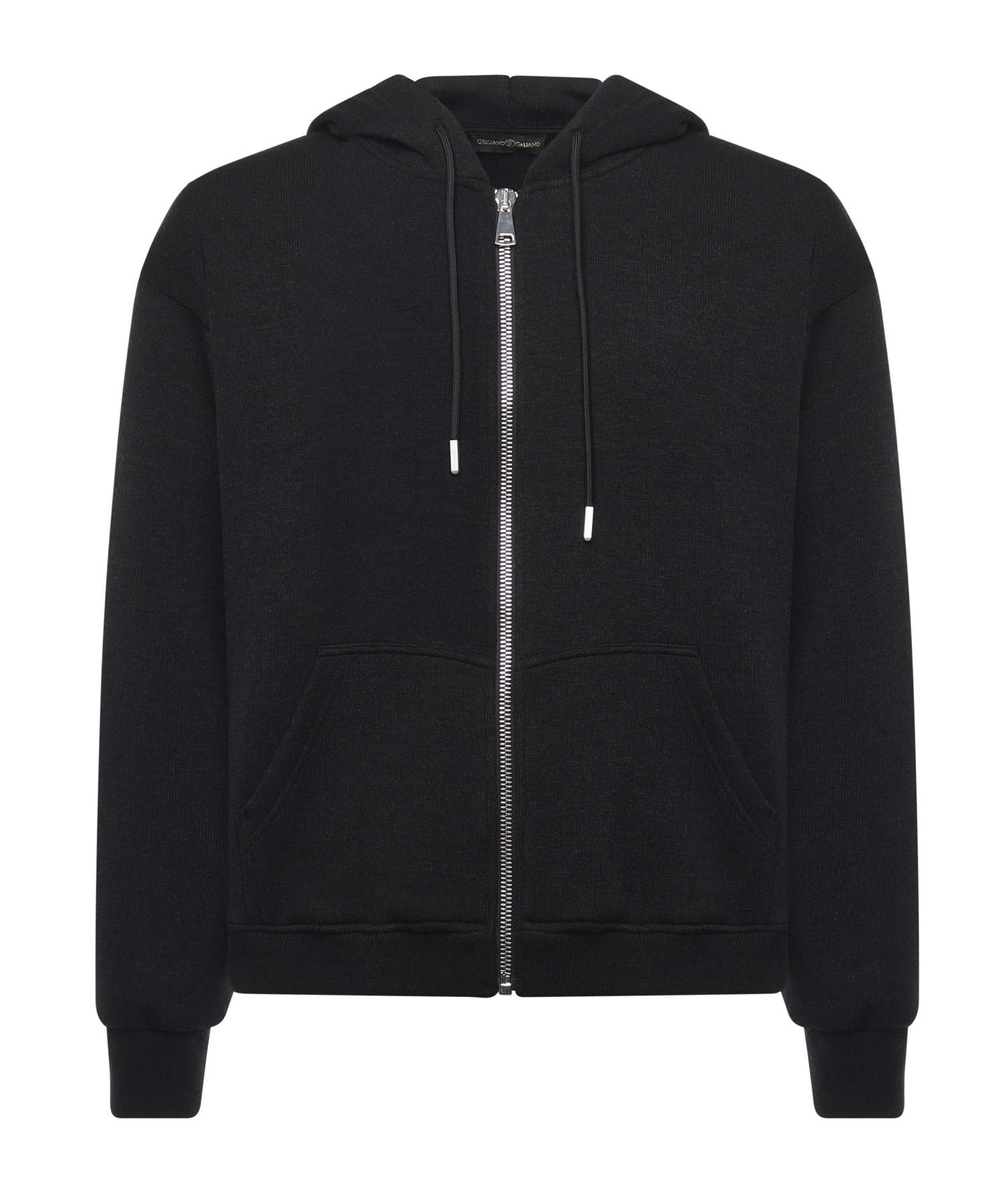 Felpa Hugel con zip HUGEL NERO GIULIANO GALIANO 