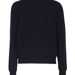 Maglia in cashmere con toppe in pelle intrecciata 772376 V2MM04121 BOTTEGA VENETA 