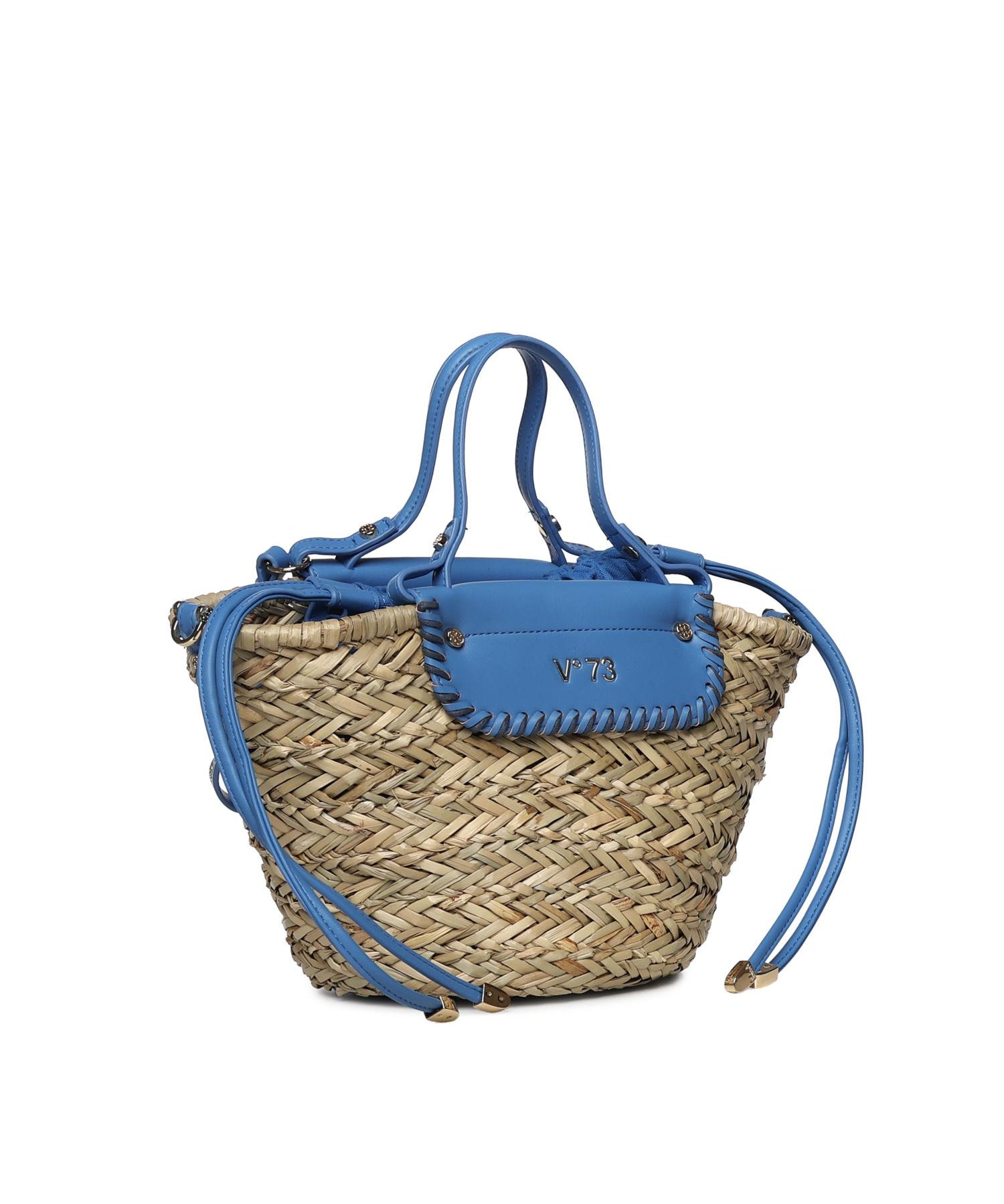 Mini bag Vanna con logo 73BS9N202 VANNABLUET/NATURALE V° 73 