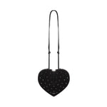 Borsa Le Cœur in pelle di capra scamosciata con strass AA1P003CA286 999 ALAIA 