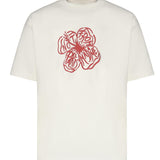 T-shirt Slogan Hibiscus in cotone JTS292CO002 OW Drôle de Monsieur 