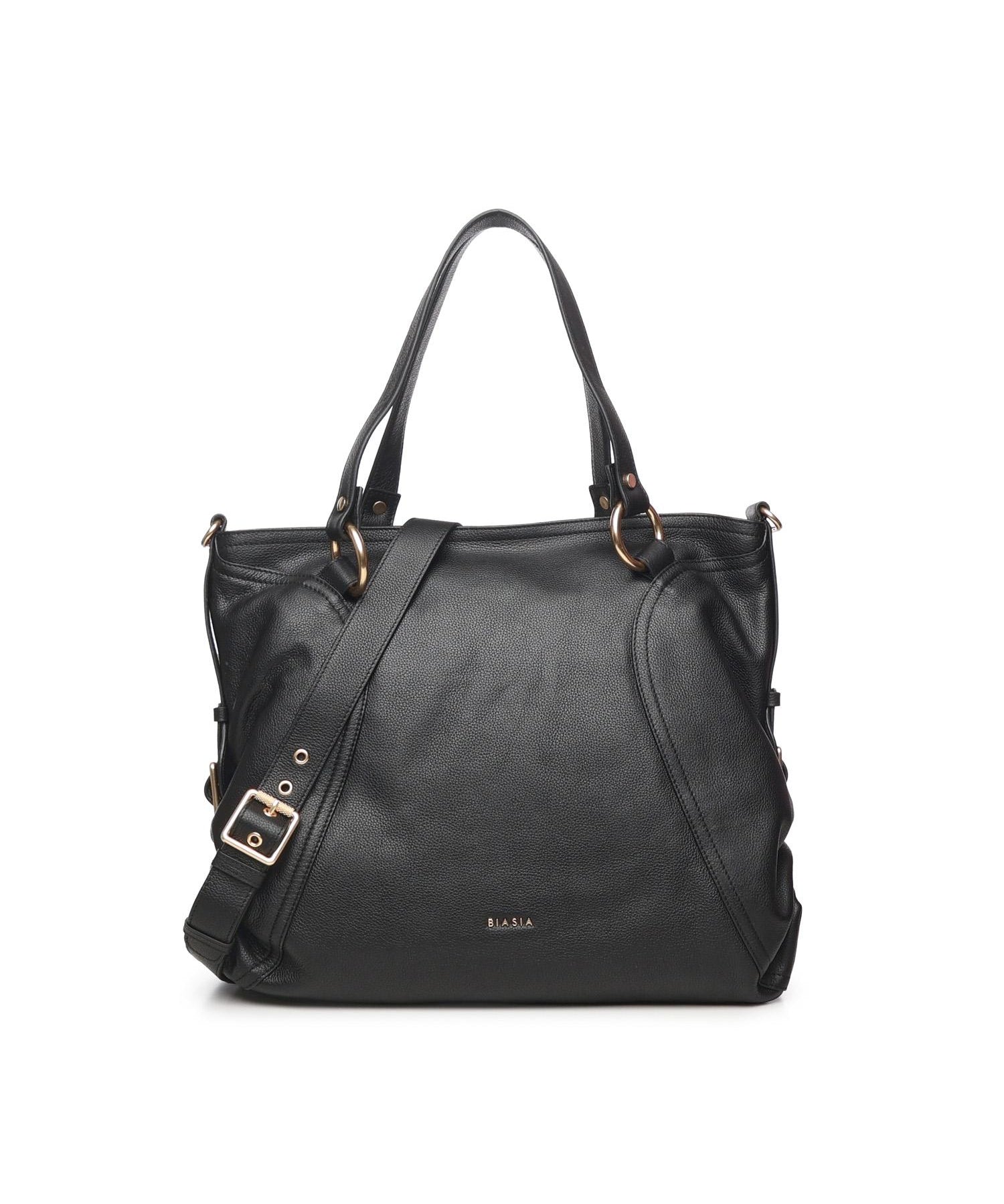 Borsa shopper Weave in pelle BIBP9E601 NERO BIASIA 