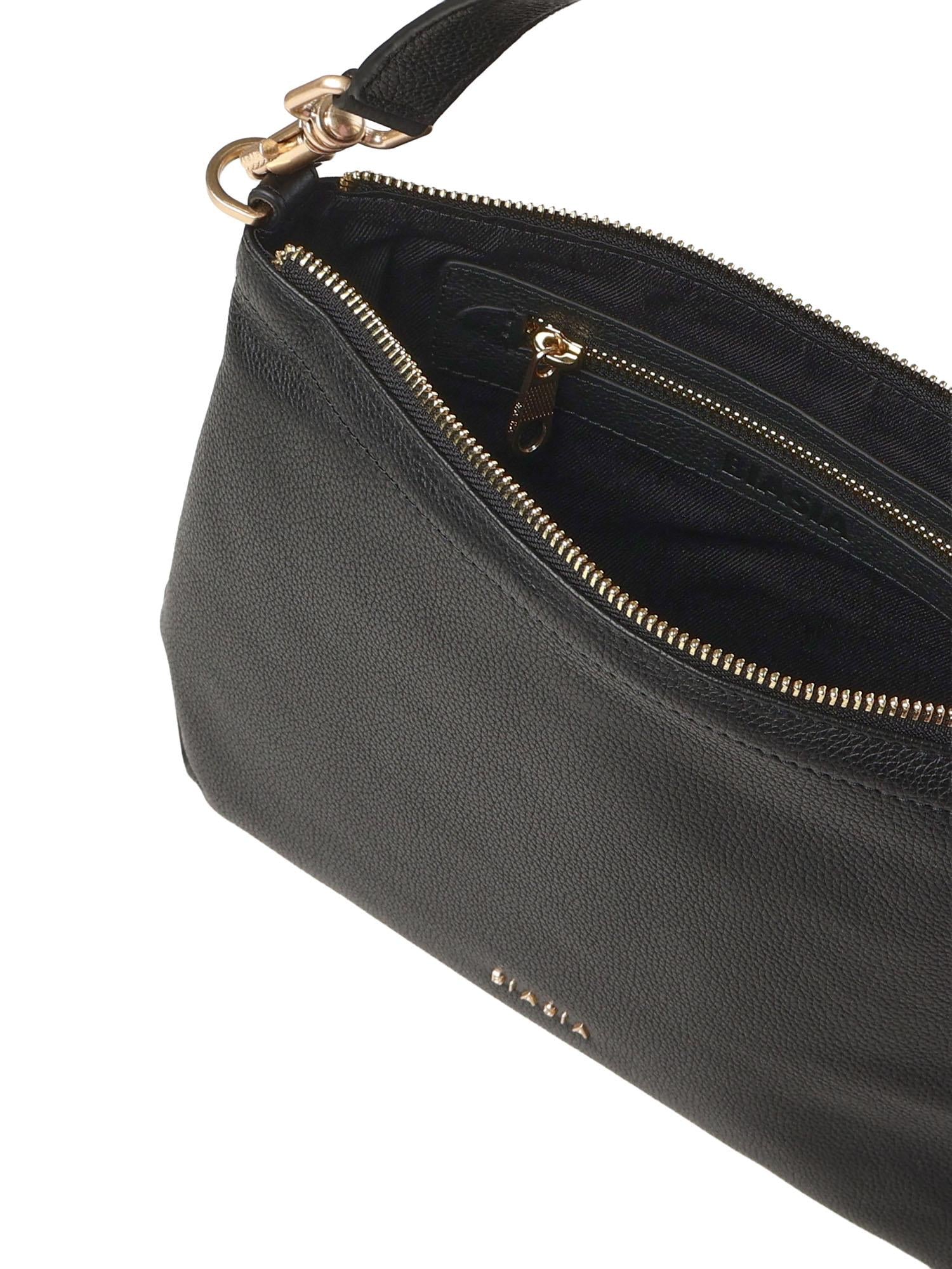 Borsa a spalla con logo BIBP9FA01 NERO BIASIA 