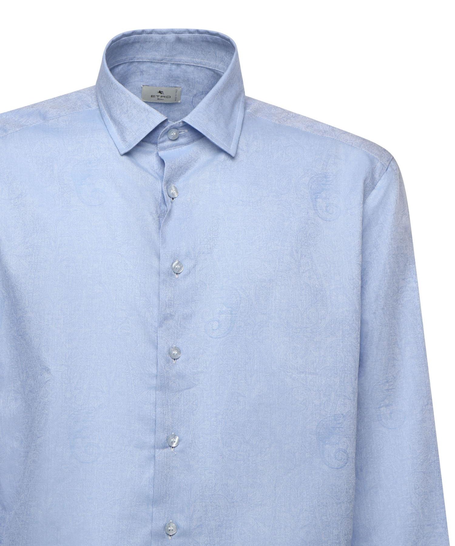 Camicia in cotone e jacquard con stampa gechi MRIB0001 99TJ590B0028 ETRO 