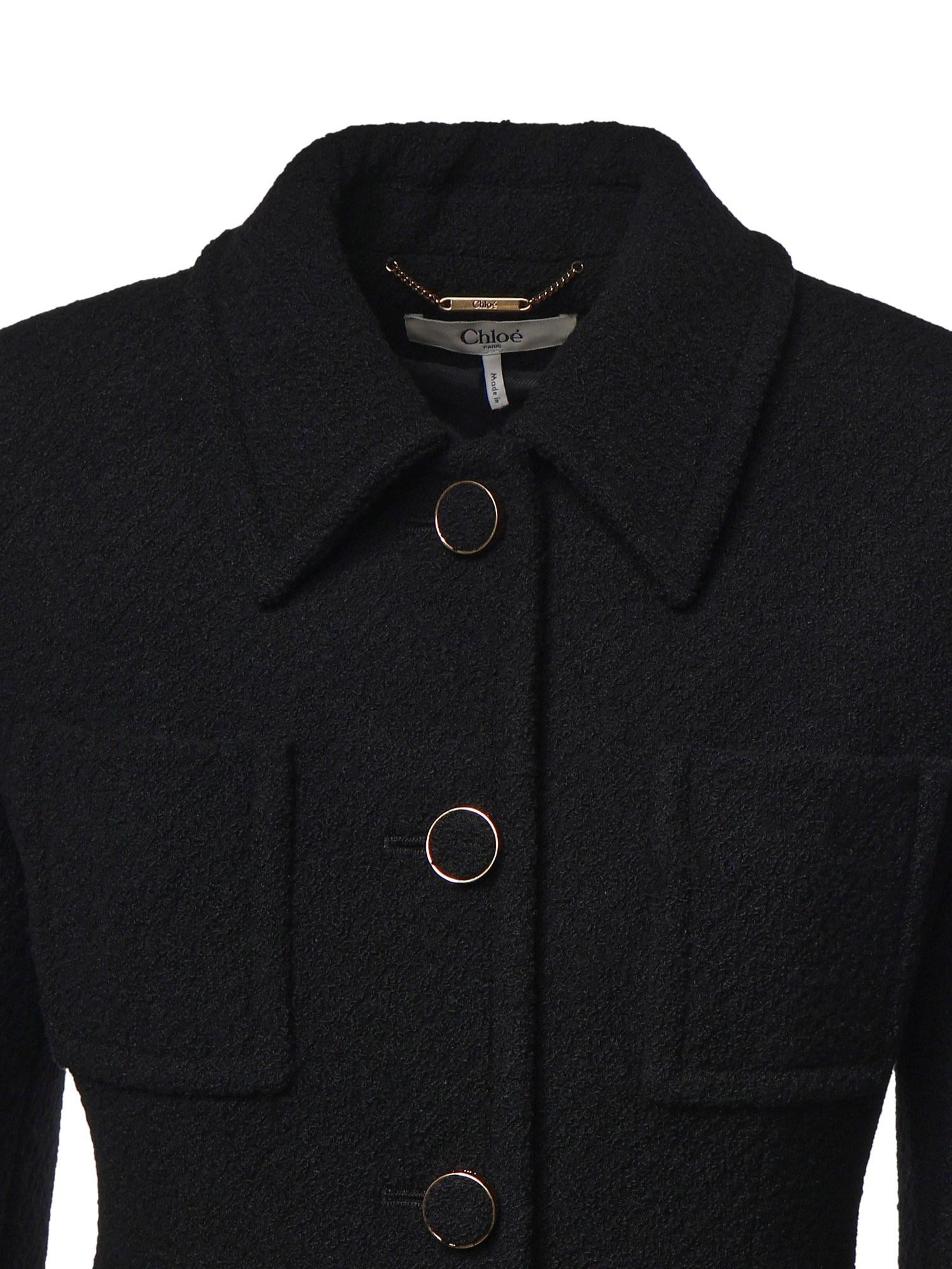 Giacca sartoriale in lana bouclé CH26AVE08060 001 CHLOÉ 