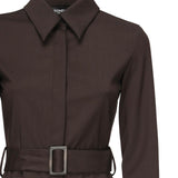 Camicia in gabardine di lana DC428 OS0120D002O789 DONDUP 