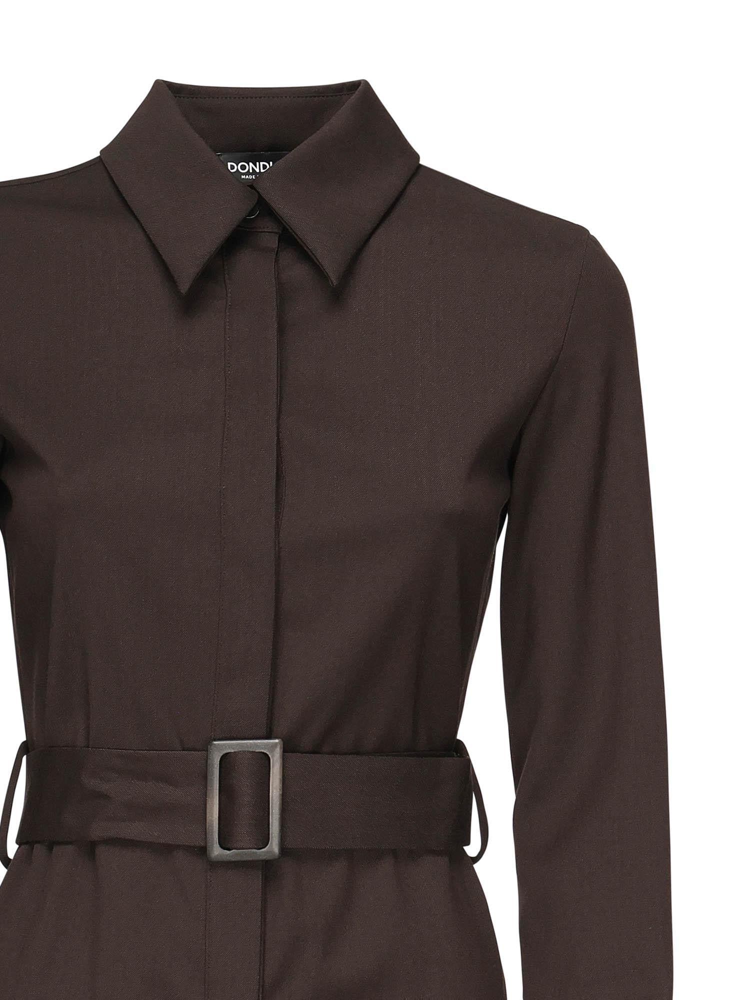 Camicia in gabardine di lana DC428 OS0120D002O789 DONDUP 