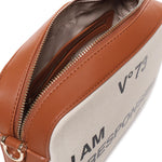 Borsa a spalla Responsability in cotone 73BS6AF04 RESPONSIBILITY BISNATURALE/CUOIO V° 73 