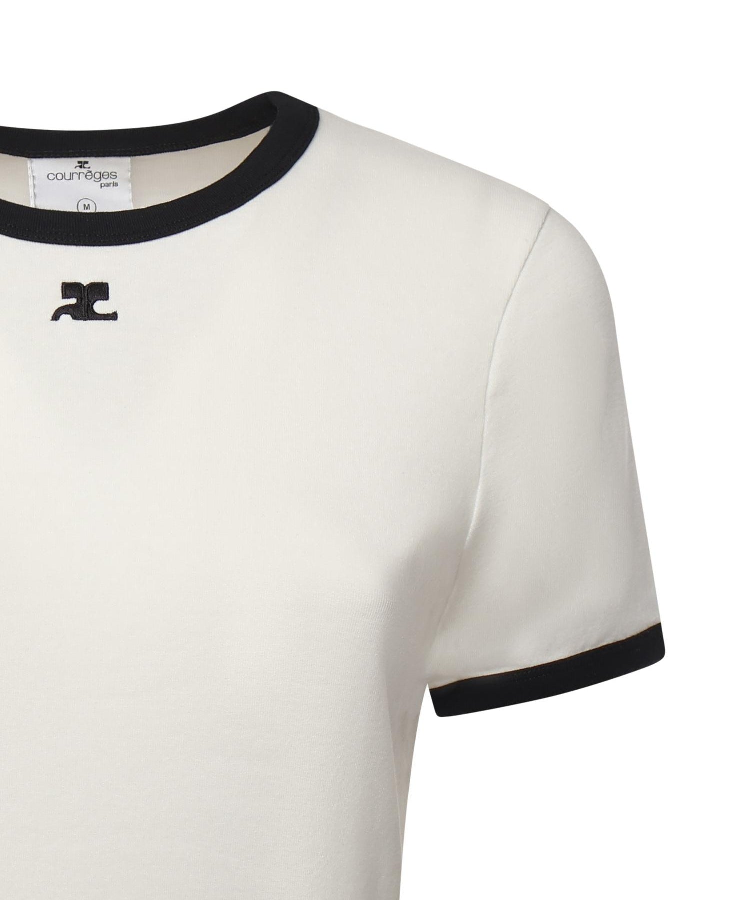 T-shirt in cotone con logo 125JTS017JS0203 B211 COURREGES 